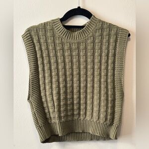 Madewell Checkered-Stitch Sweater Vest